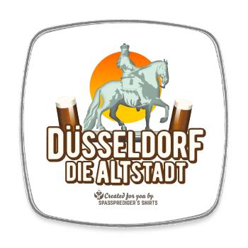 Düsseldorf die Altstadt - Viereckiger Kühlschrankmagnet - Weiß - Vorne