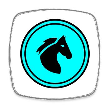 Horse Horse icon - Square fridge magnet - white - Front