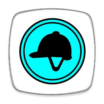 Reiterhut icon - Viereckiger Kühlschrankmagnet - Weiß - Vorne