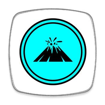 Volcano icon icon - Square fridge magnet - white - Front
