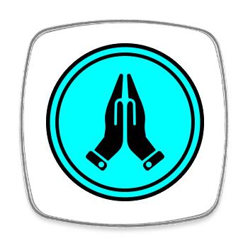 Hände symbol - Viereckiger Kühlschrankmagnet - Weiß - Vorne