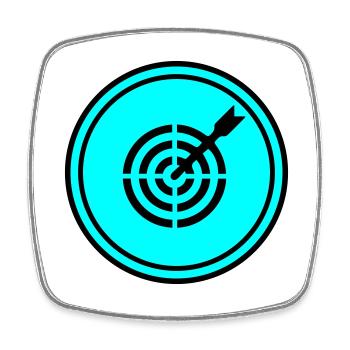 Darts Symbol - Viereckiger Kühlschrankmagnet - Weiß - Vorne