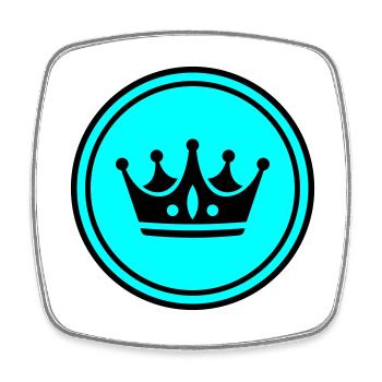 Crown Symbol - Square fridge magnet - white - Front