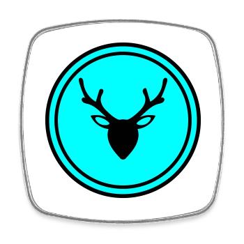 Deer Deer icon - Square fridge magnet - white - Front
