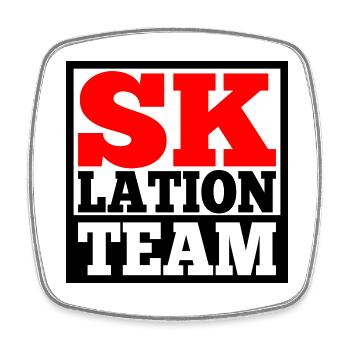 Eskalation Team SKlation sklation | Farbe änderbar - Viereckiger Kühlschrankmagnet - Weiß - Vorne