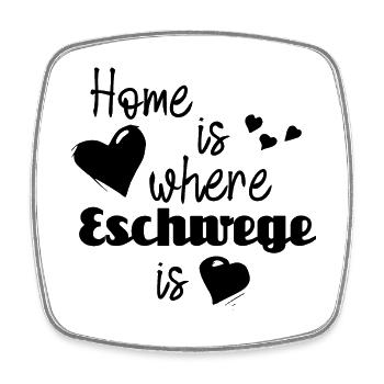 Zuhause in Eschwege - Home is where Eschwege is - Viereckiger Kühlschrankmagnet - Weiß - Vorne
