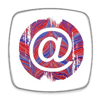 ET E 279 - Square fridge magnet - white - Front