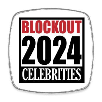 Blockout Celebrities 2024 | Farben änderbar - Viereckiger Kühlschrankmagnet - Weiß - Vorne