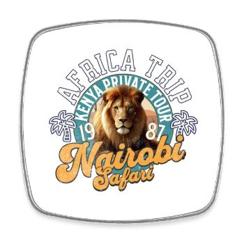 Nairobi Kenya safari - Square fridge magnet - white - Front
