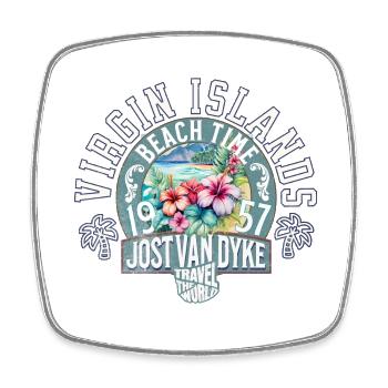 Beach time Virgin islands 2 - Magnet carré - blanc - Devant