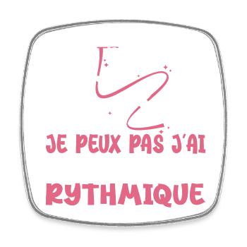 Je Peux Pas J'ai Gym Rythmique Vintage Femme - Magnet carré - blanc - Devant