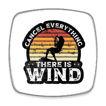Kitesurfing - Square fridge magnet - white - Front