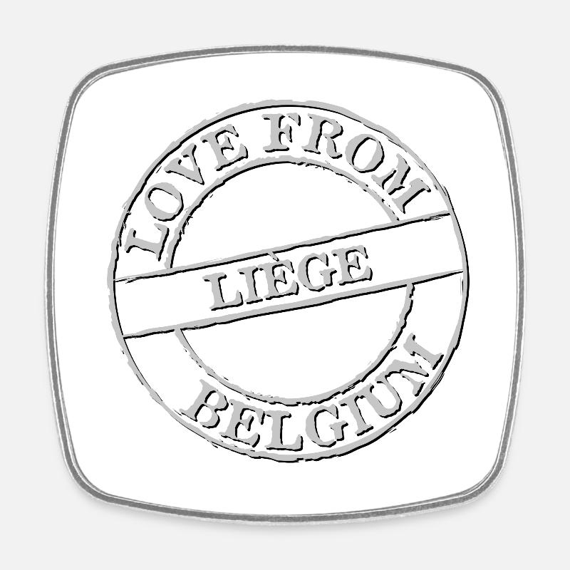Cork - Square fridge magnet - white