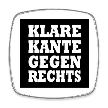 klare kante gegen rechts - Viereckiger Kühlschrankmagnet - Weiß - Vorne