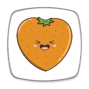 Liebe Orangen - Viereckiger Kühlschrankmagnet - Weiß - Vorne