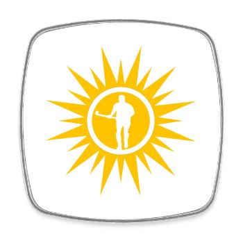 hockey field hockey zone hockey players - Square fridge magnet - white - Front