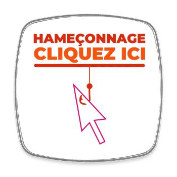 Hameçonnage - Magnet carré - blanc - Devant