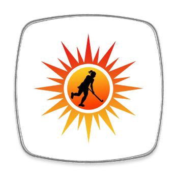 Field hockey hockey player Hockeygirl Women's Hockey - Square fridge magnet - white - Front