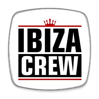 Ibiza Crew - Square fridge magnet - white - Front