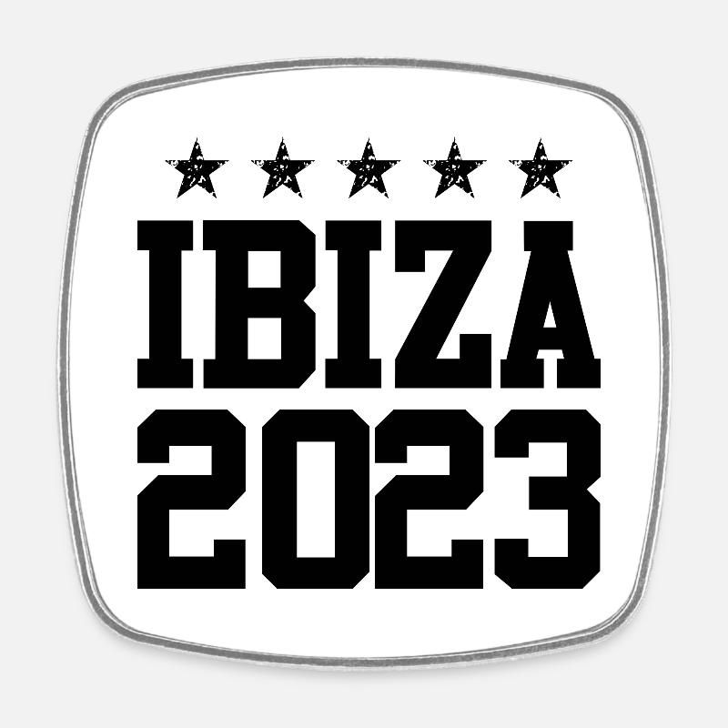 Ibiza 2023 - Square fridge magnet - white