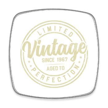 Jahrgang 1967 Geburtstagsgeschenk 1967 - Viereckiger Kühlschrankmagnet - Weiß - Vorne