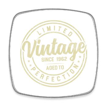 Jahrgang 1962 Geburtstagsgeschenk 1962 - Viereckiger Kühlschrankmagnet - Weiß - Vorne