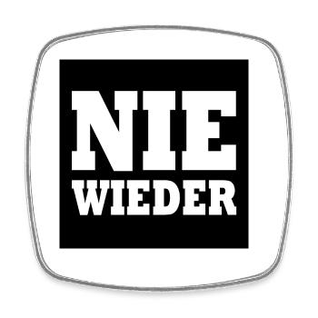 Nie wieder - Viereckiger Kühlschrankmagnet - Weiß - Vorne