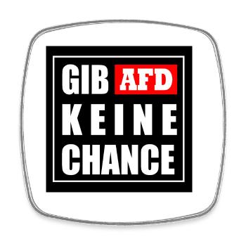 Gib afd keine chance - Viereckiger Kühlschrankmagnet - Weiß - Vorne