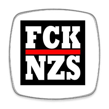 Fck nzs - Square fridge magnet - white - Front