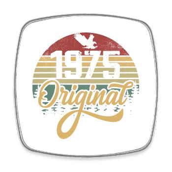 Original 1975 Vintage - Cadeau D’anniversaire 1975 - Magnet carré - blanc - Devant
