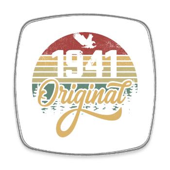 Original 1941 Vintage - Cadeau D’anniversaire 1941 - Magnet carré - blanc - Devant