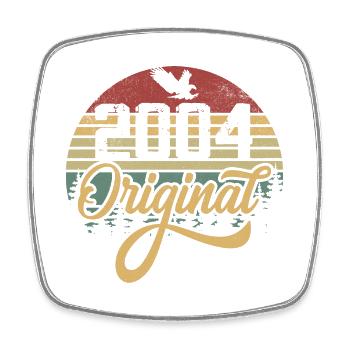 Originaler Jahrgang 2004 – Geburtstagsgeschenk 2004 - Viereckiger Kühlschrankmagnet - Weiß - Vorne