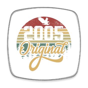 Original 2005 Vintage - Cadeau D’anniversaire 2005 - Magnet carré - blanc - Devant