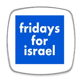 Fridays for israel - Viereckiger Kühlschrankmagnet - Weiß - Vorne