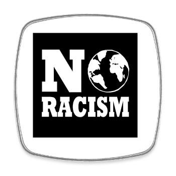 No racism - Magnet carré - blanc - Devant