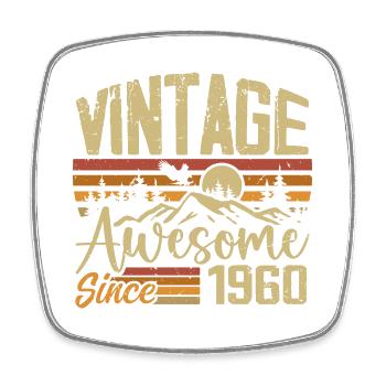 Vintage 1960 Rétro Cadeau D’anniversaire 1960 - Magnet carré - blanc - Devant