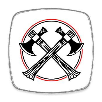 Axe Icon - Square fridge magnet - white - Front