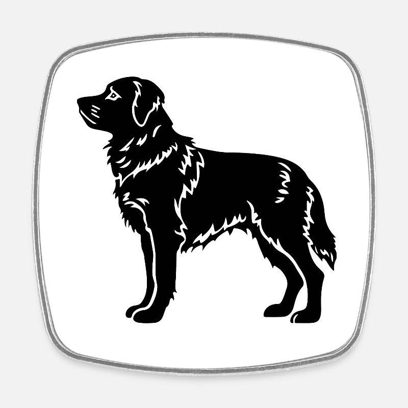 Chien samoyède - Magnet carré - blanc