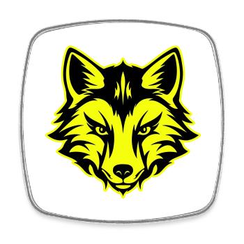 Fuchs Kopf Porträt Symbol - Viereckiger Kühlschrankmagnet - Weiß - Vorne