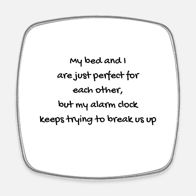 Alarming breakups - Square fridge magnet - white