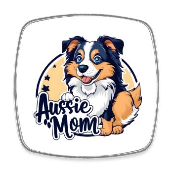 Aussie Mom - Square fridge magnet - white - Front