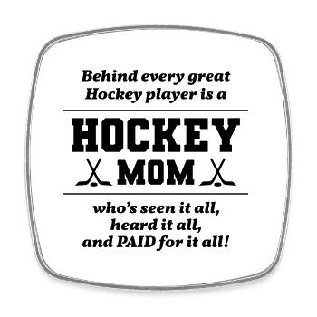 Hockey Mama - Viereckiger Kühlschrankmagnet - Weiß - Vorne
