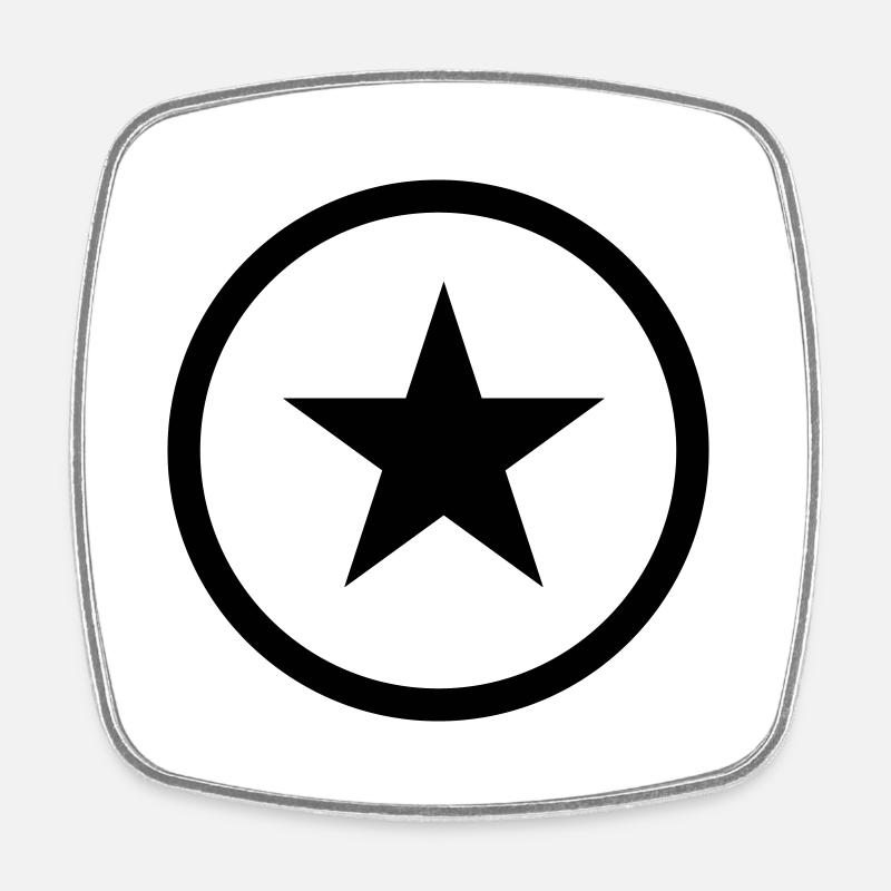 star symbol - Square fridge magnet - white