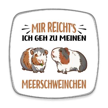 Meerschweinchen - Viereckiger Kühlschrankmagnet - Weiß - Vorne