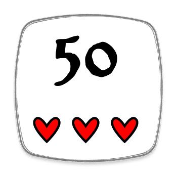 50 ANS. 50e ANNIVERSAIRE. ANNIVERSAIRE 50 ANS - Magnet carré - blanc - Devant