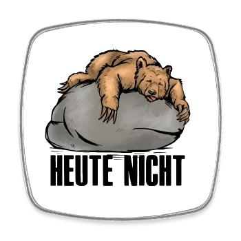 Bären Office Heute Nicht Kollege Motivation Bär - Viereckiger Kühlschrankmagnet - Weiß - Vorne