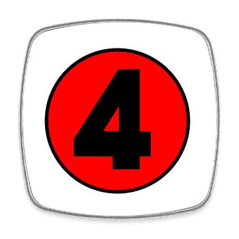 Birthday Birthday 4 - Square fridge magnet - white - Front