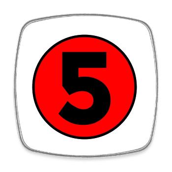 Geburtstag Birthday 5 - Viereckiger Kühlschrankmagnet - Weiß - Vorne