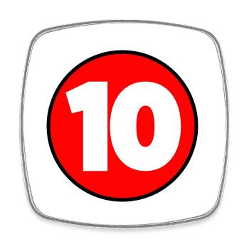 Birthday Birthday 10 - Square fridge magnet - white - Front