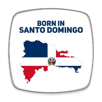 Saint-Domingue - Magnet carré - blanc - Devant